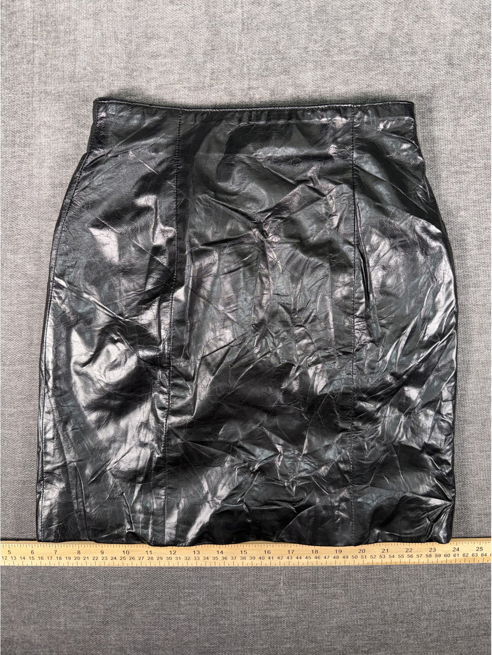 Wallsons Black Leather Pencil Skirt Size 10